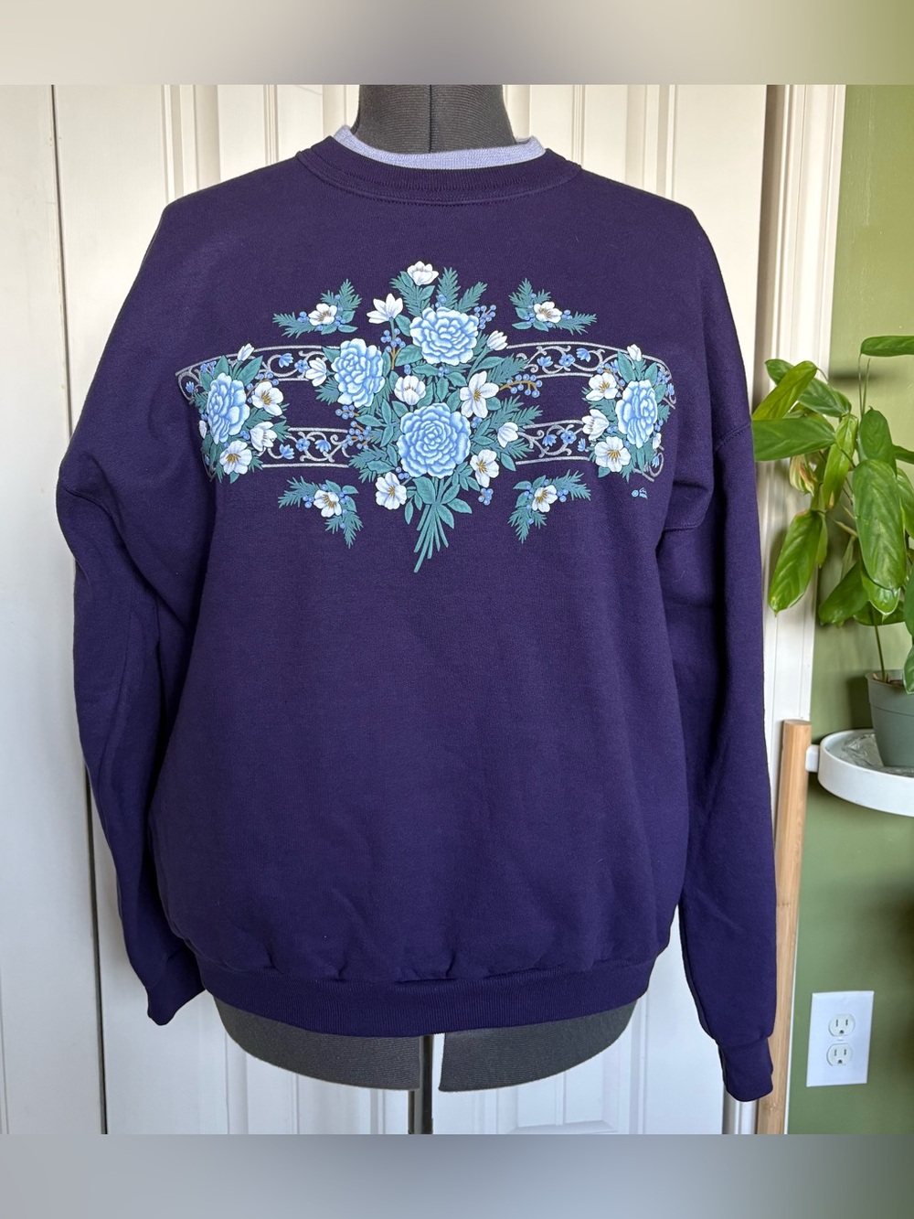 Vintage grannycore floral sweatshirt size XL